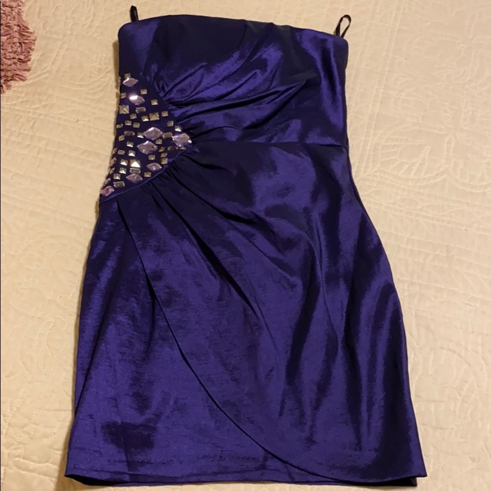 purple jessica mcclintock dress